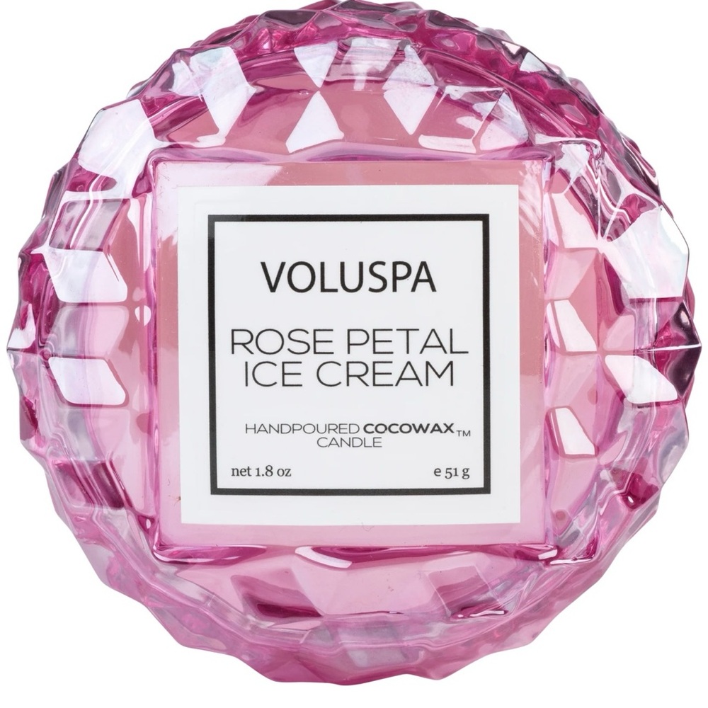 Voluspa Pink Rose Petal Macaron Candle NWT